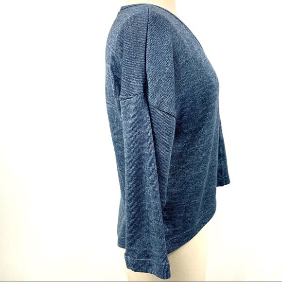 Sam & Lavi Knit v-Neck Long Sleeve Hi-Lo Crop Top Small - Picture 5 of 10